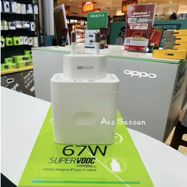Oppo Reno 8T Charger SuperVOOC 67W Asli | Shopee