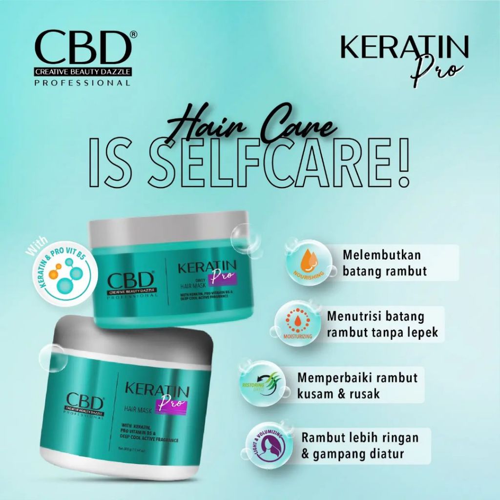 Jual CBD Professional Keratin Pro Daily Use Hair Mask Treatment 500gr ...