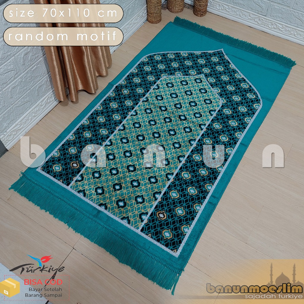 Jual Sajadah Dewasa Terbaru Ukuran Besar 70 X 110 Cm Bahan Bludru ...