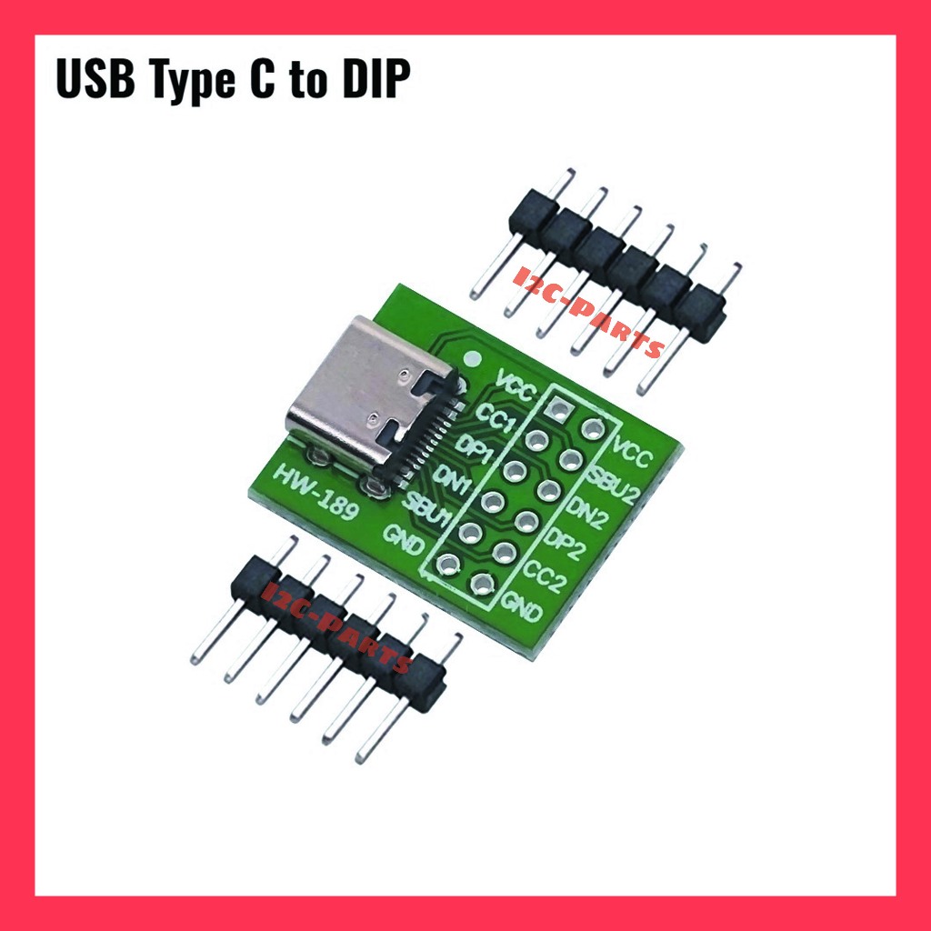 Jual USB Type C Female To DIP 12Pin Adapter Test Board Connector PCB