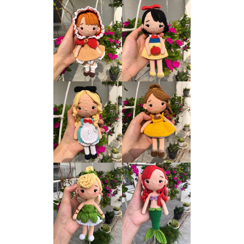 Jual [REAL PIC] Boneka Rajut / Crochet Amigurumi Boneka Princess Disney ...