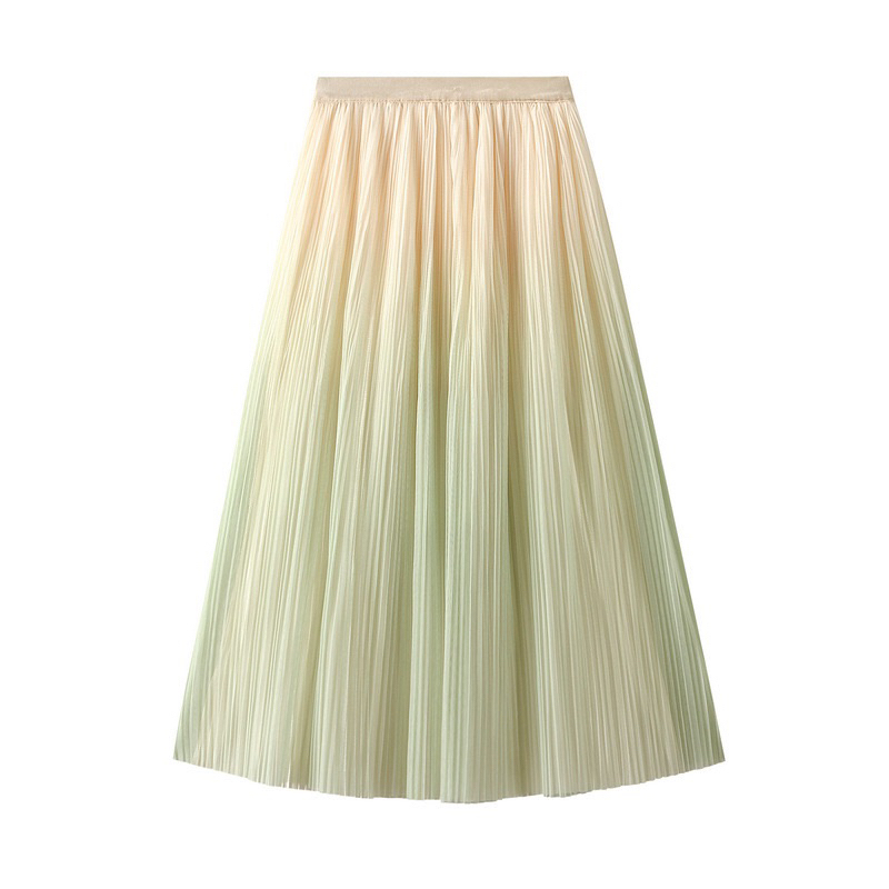 Jual [ Premium Series ] Gradient Tutu Pleated Korean Midi Skirt ( Rok ...