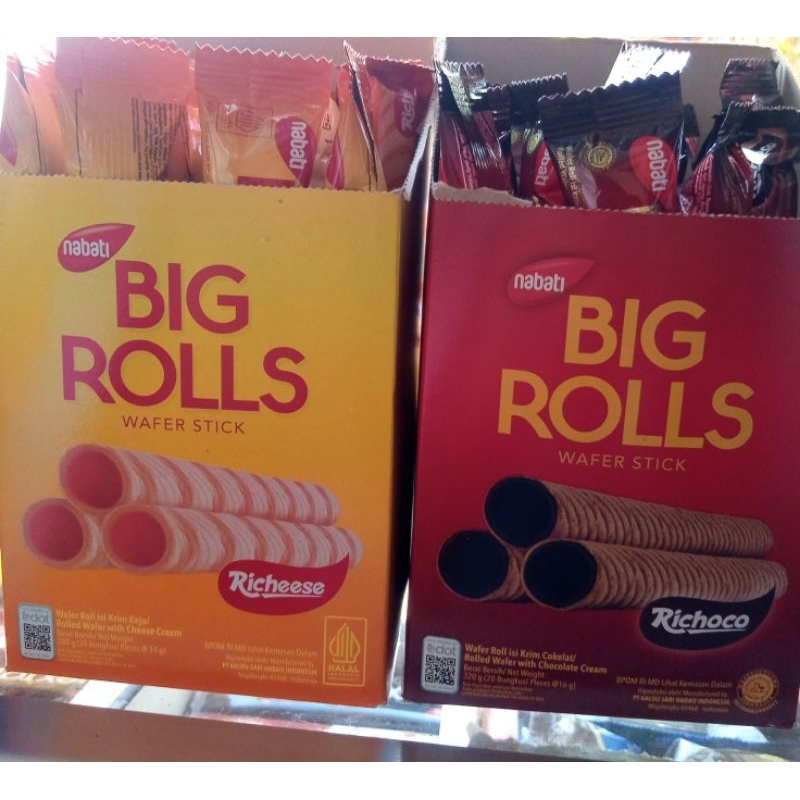 Jual Nabati Big Rolls Wafer Stick Varian Rasa Keju Rasa Coklat | Shopee ...