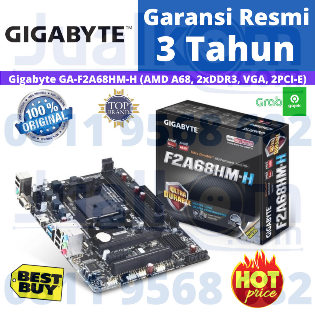 Jual Motherboard Gigabyte AMD GAF2A68HMH Socket FM2+ Micro ATX 2 x DDR3 Shopee Indonesia