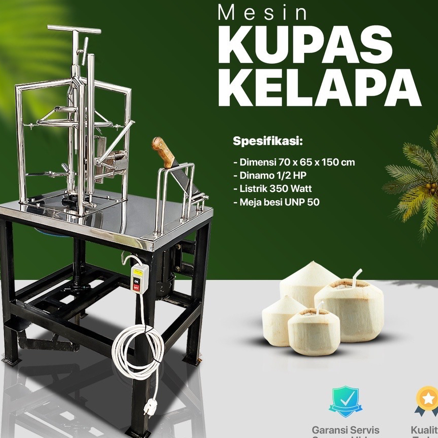 Jual Mesin Kupas Kelapa Muda Pengupas Kulit Degan FULL STAINLES STEEL ...