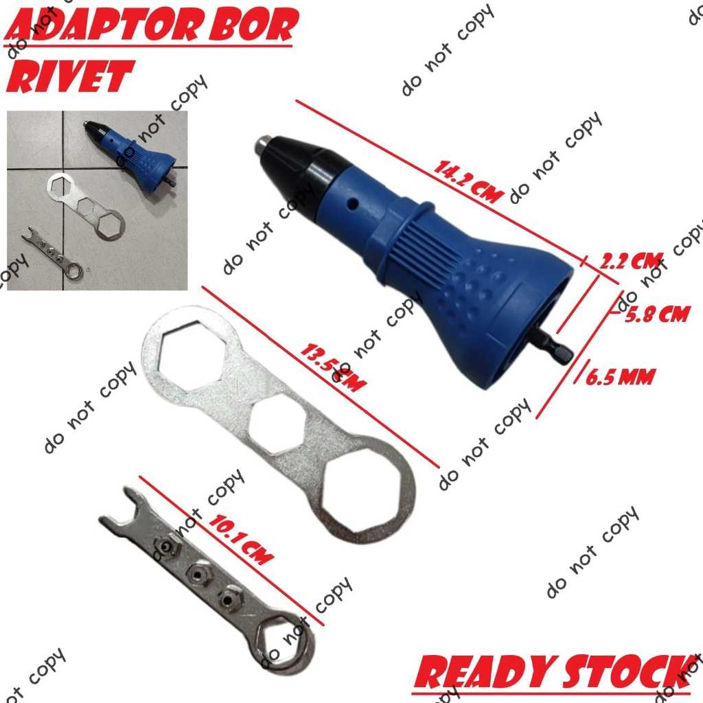 Jual Alat Rivet Tang Rivet Ripet Sambung Konverter Bor Rivet Gun ...