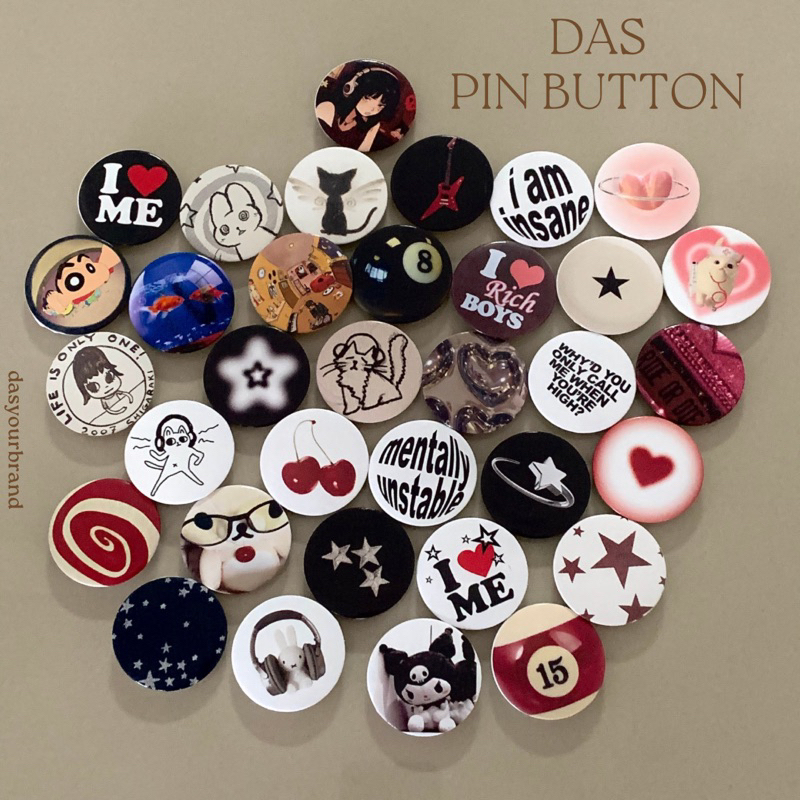 Jual DAS Y2K PIN BUTTON • 1 SET ISI 2 PCS | Shopee Indonesia