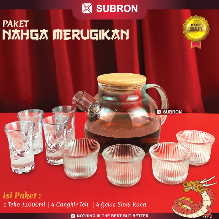 Jual SUBRON PAKET BORONGSAY Gift Hampers Kado Imlek Teko Kaca Gelas ...