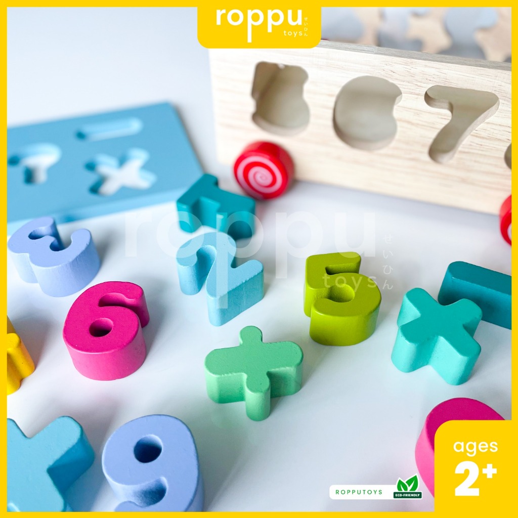 Jual Roppu Colorful Number Box / Mainan Mencocokkan Bentuk/Angka ...