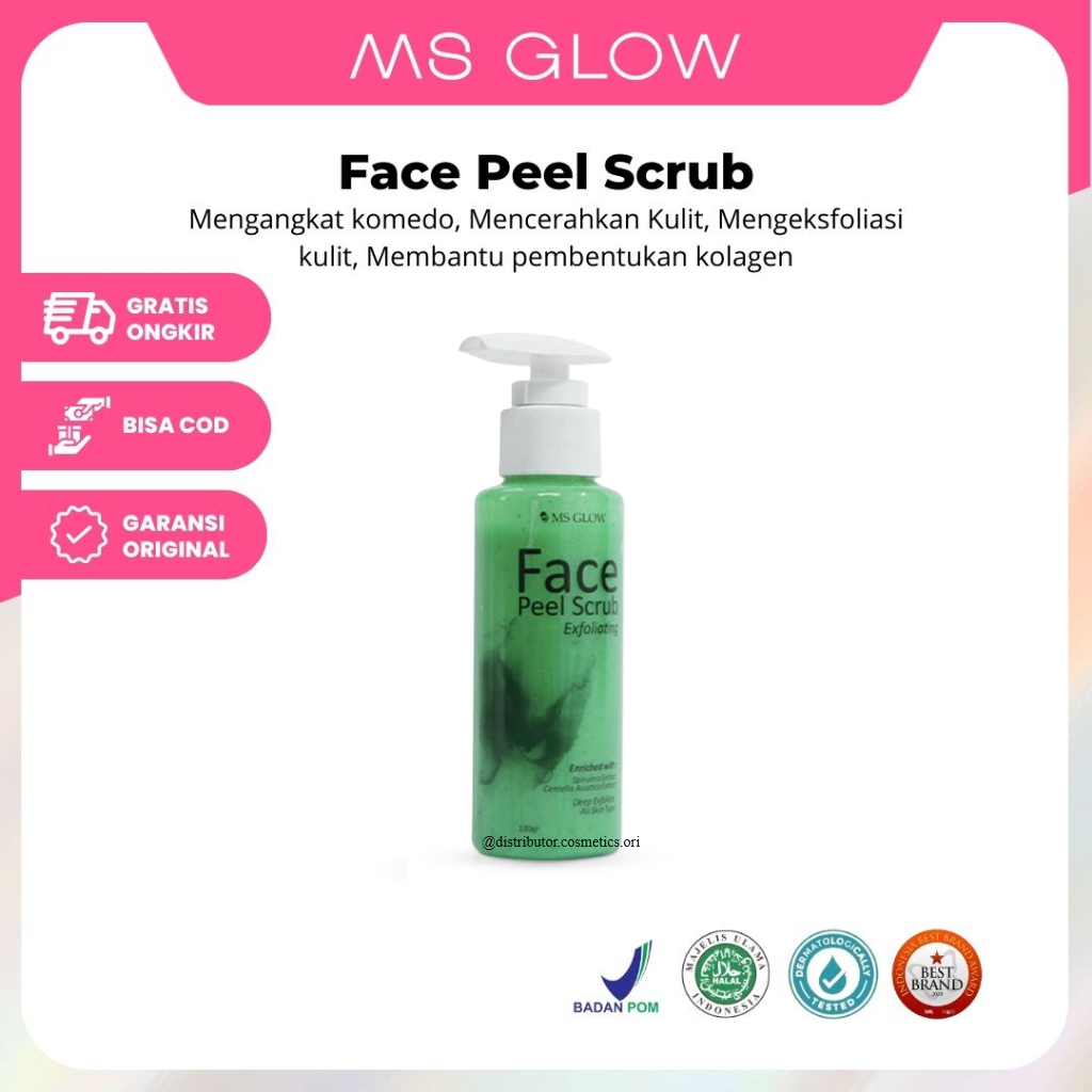 Jual Ms Glow Face Peel Scrub Exp Shopee Indonesia