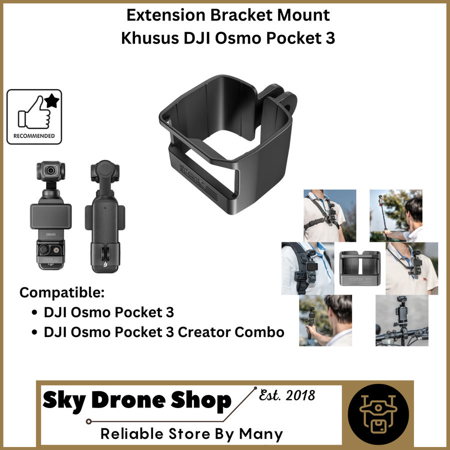 Adaptateur De Montage Universel Pour Osmo Pocket 1 Et 2 – Cadre D'extension Léger En ABS Pour Trépied, Selfie Et Accessoires