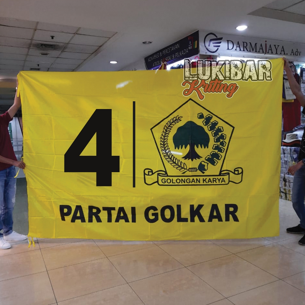 Jual Bendera Partai Golkar Ukuran 2x3 Meter Shopee Indonesia