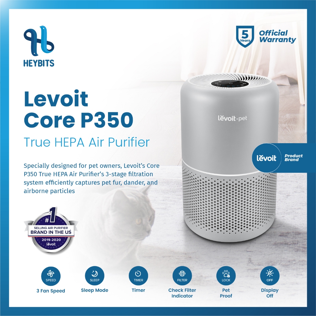 Jual Levoit Core P350 Pet Care Air Purifier True HEPA H13 Filter Original Pembersih Udara P 350