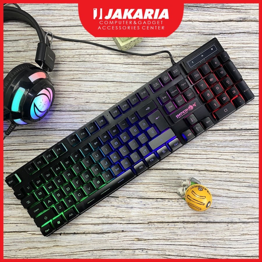 Jual Imperion Gaming Keyboard WARRIOR 10 - Keyboard Gaming Murah Lampu ...