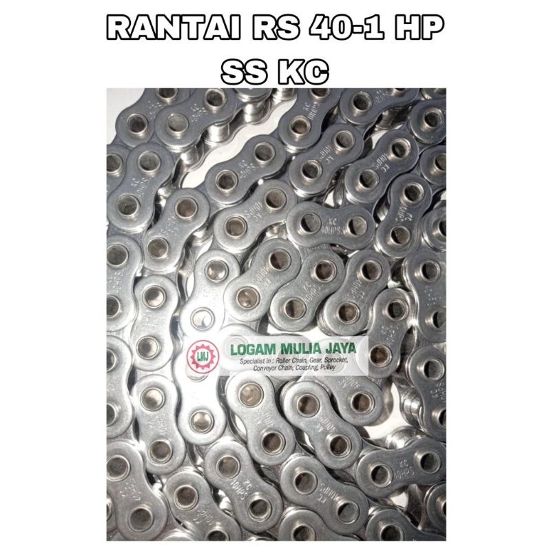 Jual ROLLER CHAIN RANTAI RS 40-1 HP STAINLESS STEEL KC RS 40 SINGLE ...