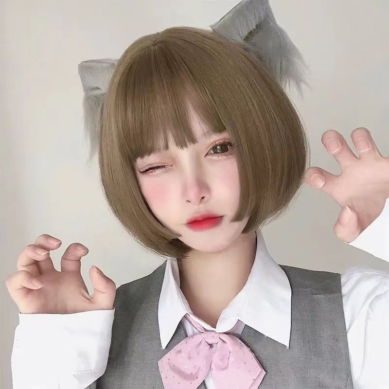 Jual Wig Rambut Pendek Cantik / Rambut Palsu Pendek Gaya Wanita Canti