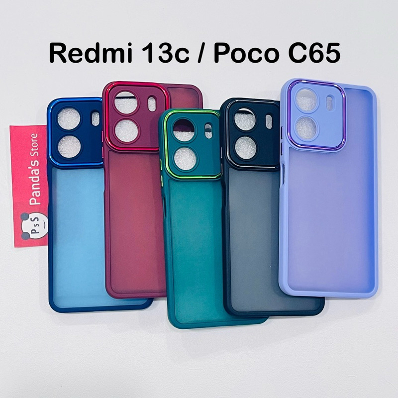 Jual Case Redmi 13C Poco C65 Metal Chrome Softcase Dove Premium