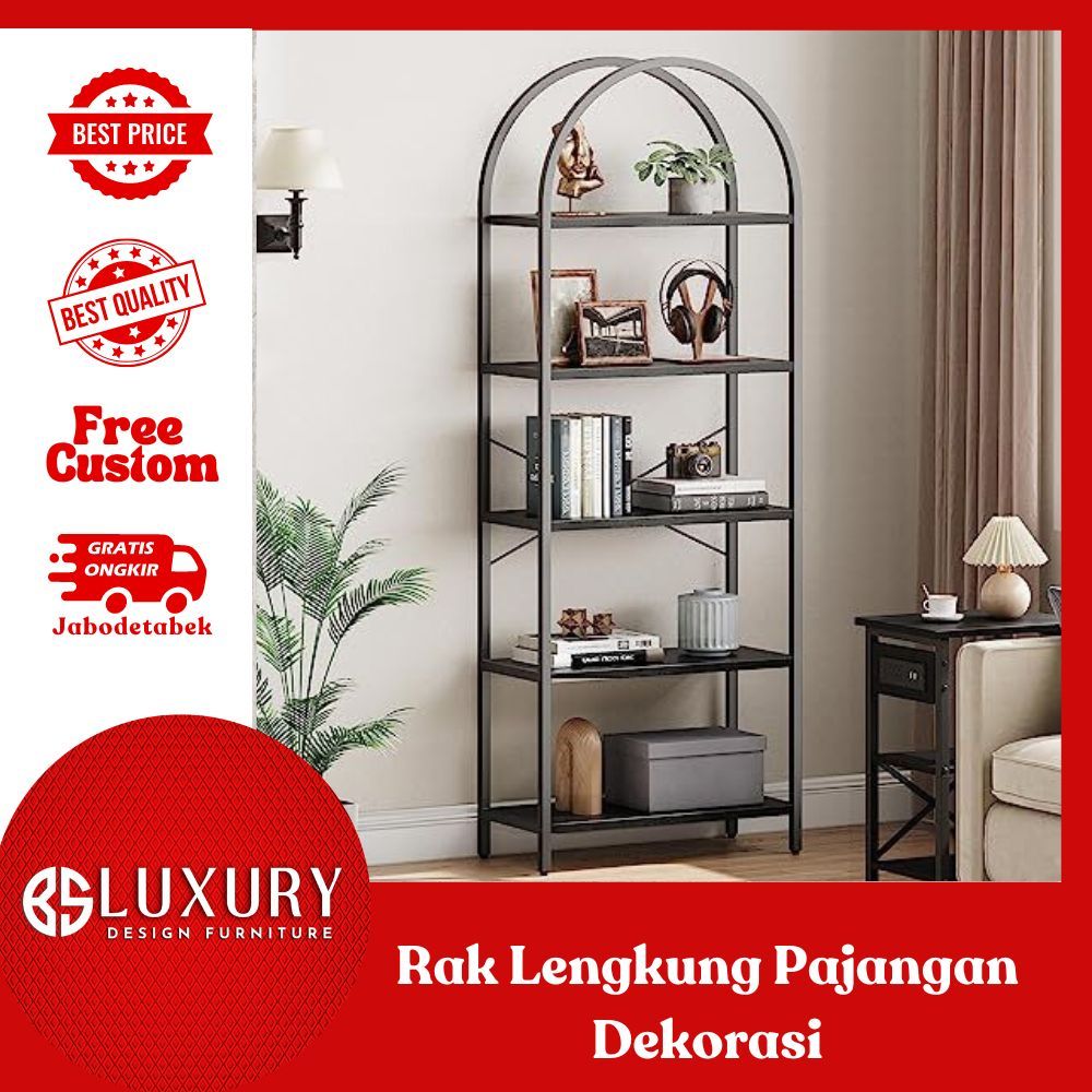 Jual Rak Partisi Lengkung Rak Pajangan Dekorasi Ruangan Minimalis