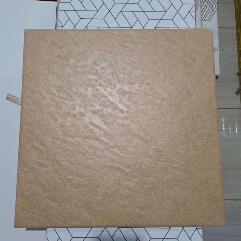 Jual Keramik Lantai Rustic Mulia Tile 40x40 Vigo Mocha | Shopee Indonesia