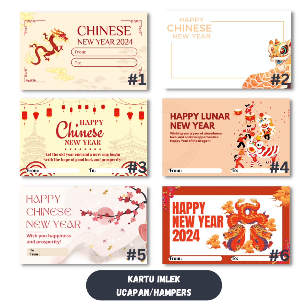 Jual Kartu Ucapan Imlek Kartu Ucapan Chinese New Year Chinese New