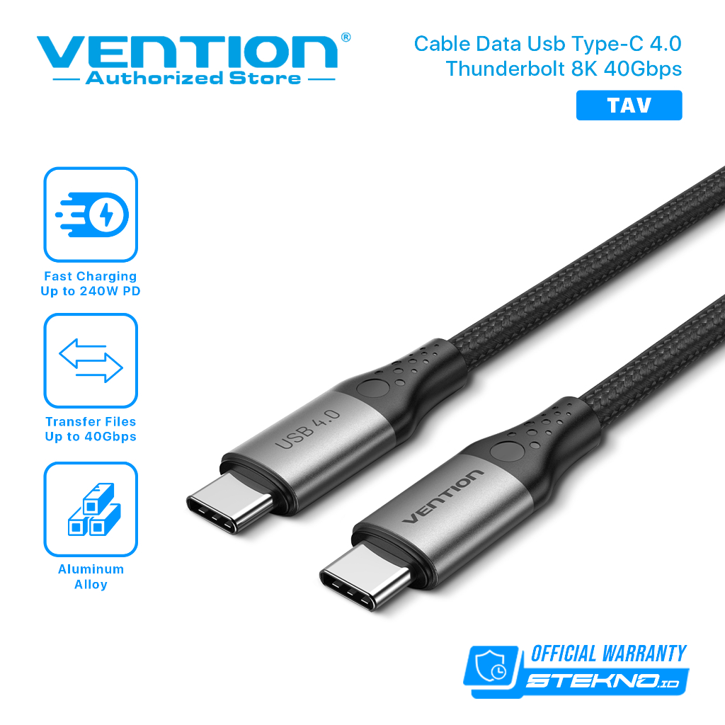 Jual Vention Kabel Data Usb Type C To C Thunderbolt K Gbps