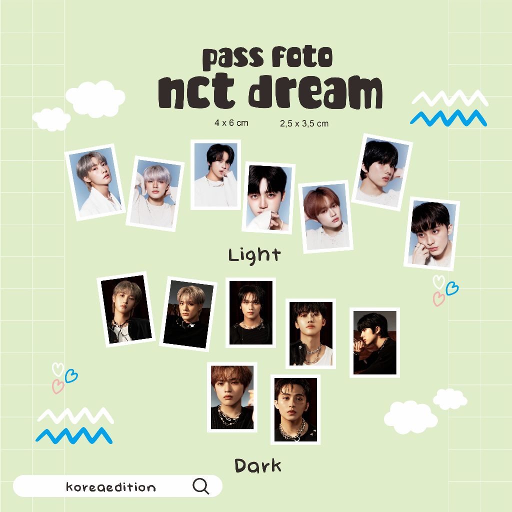 Jual Pas Foto Nct Dream Season Greeting Dark Light Ver Ukuran X Dan X Pass Photo