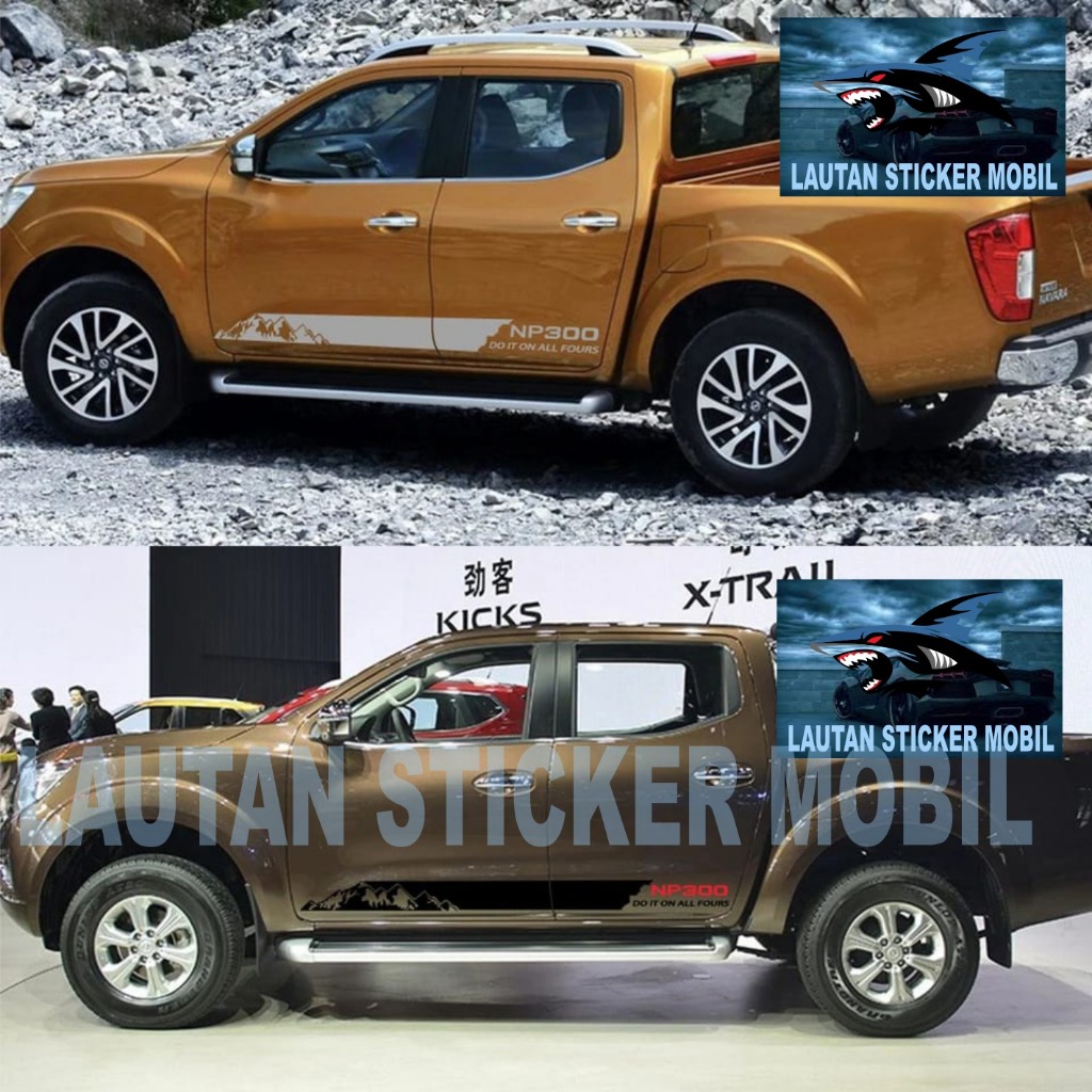 Jual stiker mobil nissan navara np300 cutting sticker list gunung mobil ...