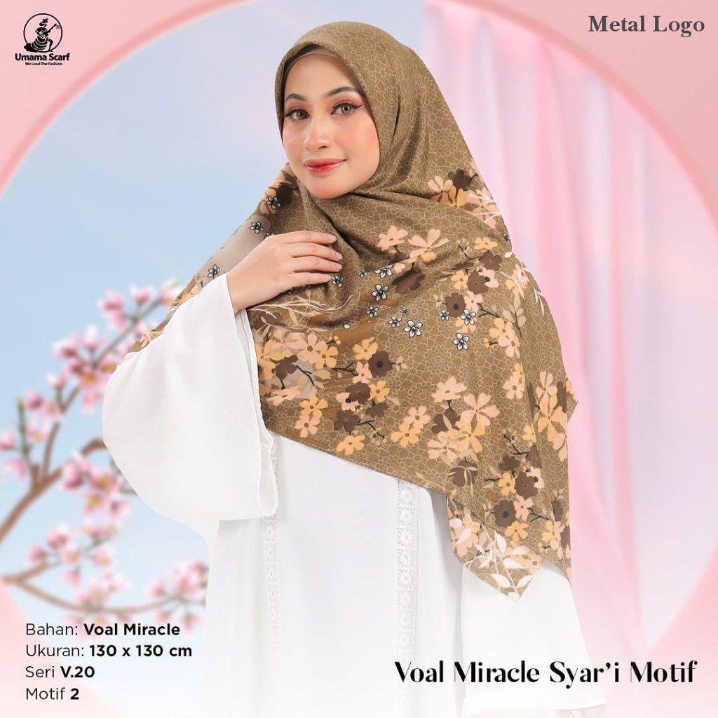 Jual Jilbab Voal Motif Jumbo Syari 130 X 130 Cm Part 3 Seragaman Voal Miracle Motif Print 1775