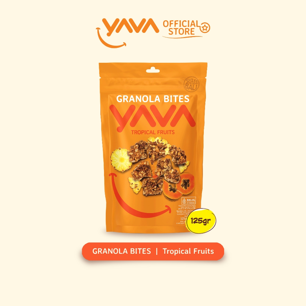 Jual YAVA Granola Bites Tropical Fruits 125g Shopee Indonesia