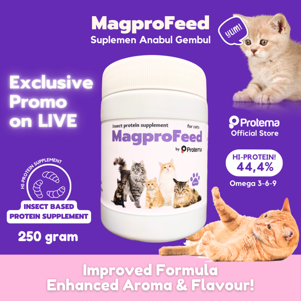 Jual Maggpro Suplemen Protein Untuk Kucing 250gram Penambah Nafsu Makan ...