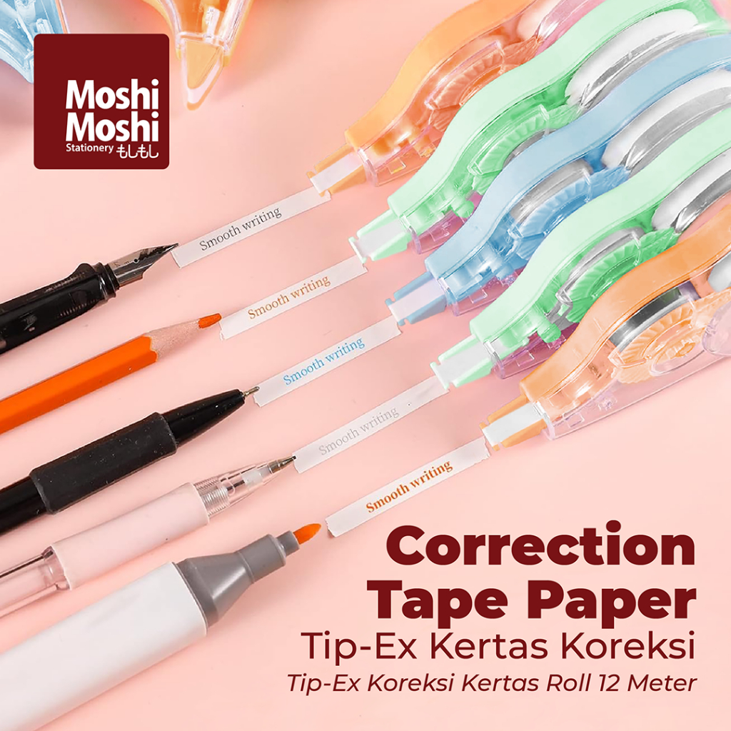 Jual Correction Tape Paper Tip Ex Kertas Koreksi Pulpen Peralatan Tulis Shopee Indonesia