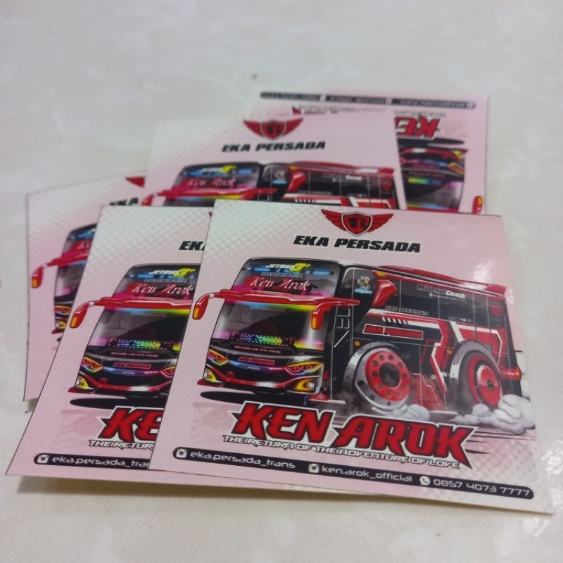 Jual 5 Sticker Bus Stiker Bis Eka Persada Ken Arok Pink | Shopee Indonesia