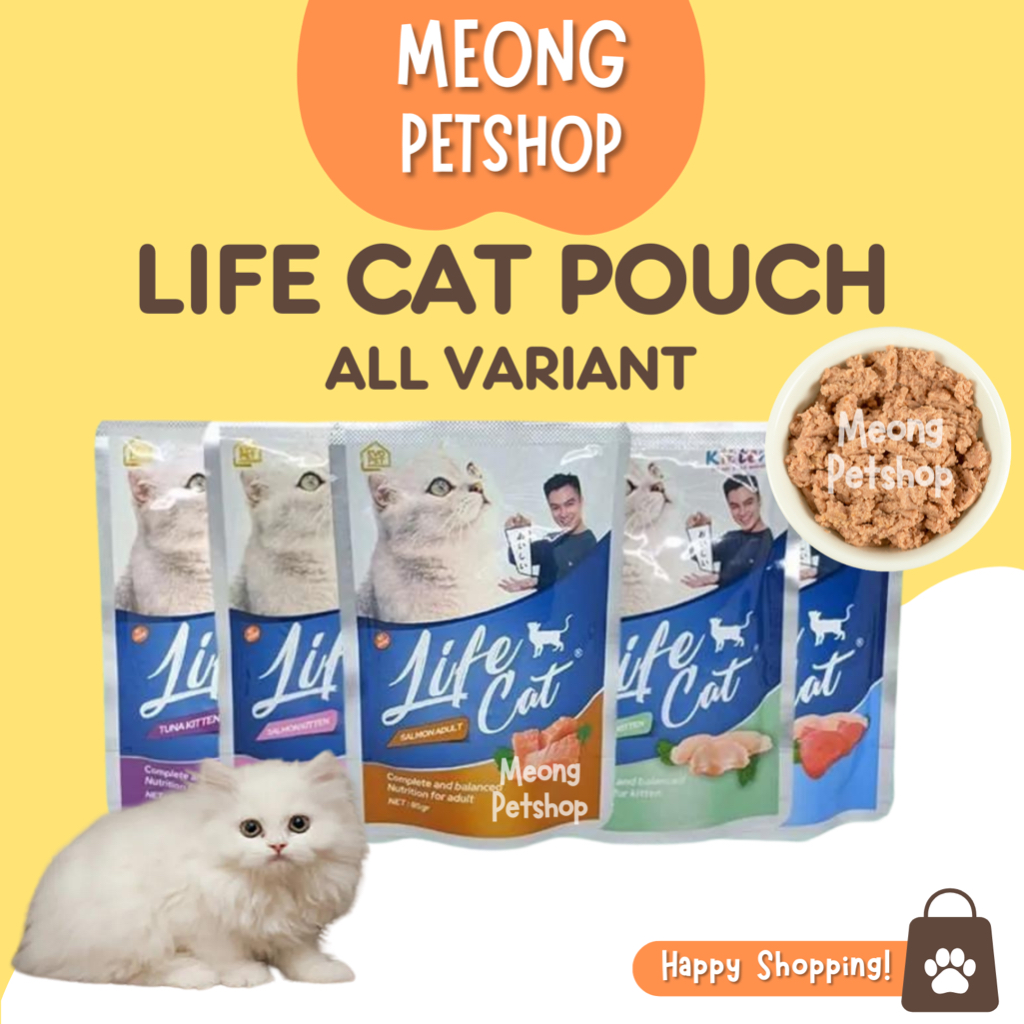 Jual LIFE CAT POUCH Makanan Kucing Basah Wet Food 85gr Meong
