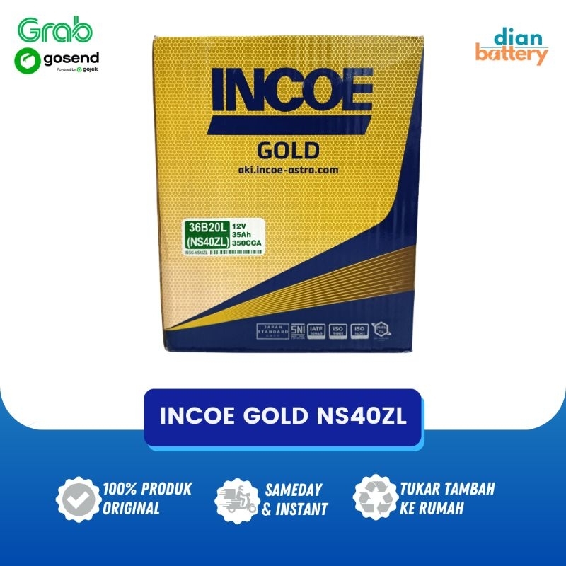 Jual Aki Mobil Ayla INCOE GOLD NS40ZL Accu 36B20L (35Ah) | Shopee Indonesia