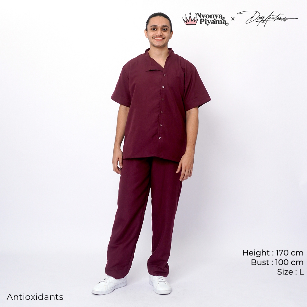 Jual Chef Pajamas Nyonya Piyama X Devy Anastasia Couple Set Baju ok ...