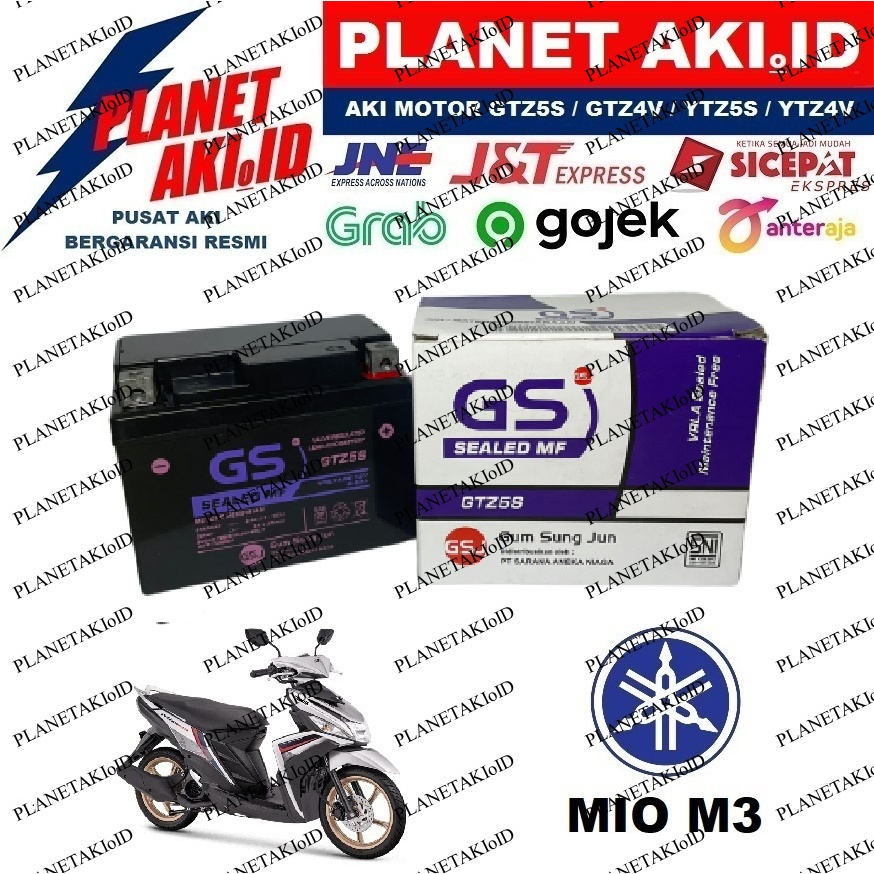 Jual Aki Motor Yamaha Mio M3 Aki Kering Accu Kering MF GTZ5S | Shopee