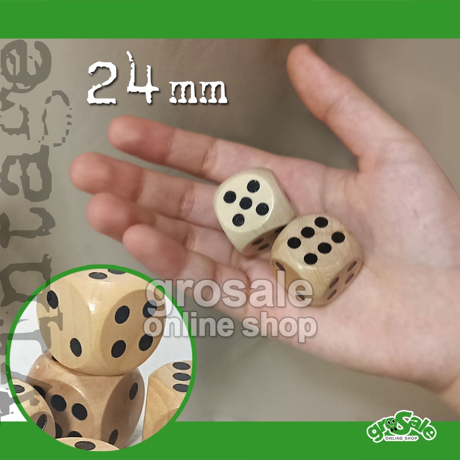 Jual Dadu Kayu Vintage 24 mm Unik Wood Big Jumbo Dice Unique Toys Pelengkap  Board Game Bidak Monopoli Ludo Ular Tangga Aksesoris | Shopee Indonesia