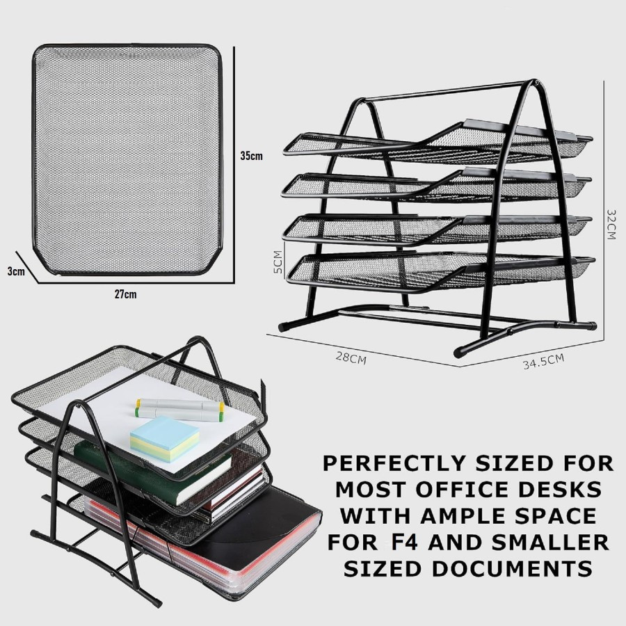 Jual Rak Besi 4 Susun / File Document Tray 4 Layer / Document Tray Besi ...