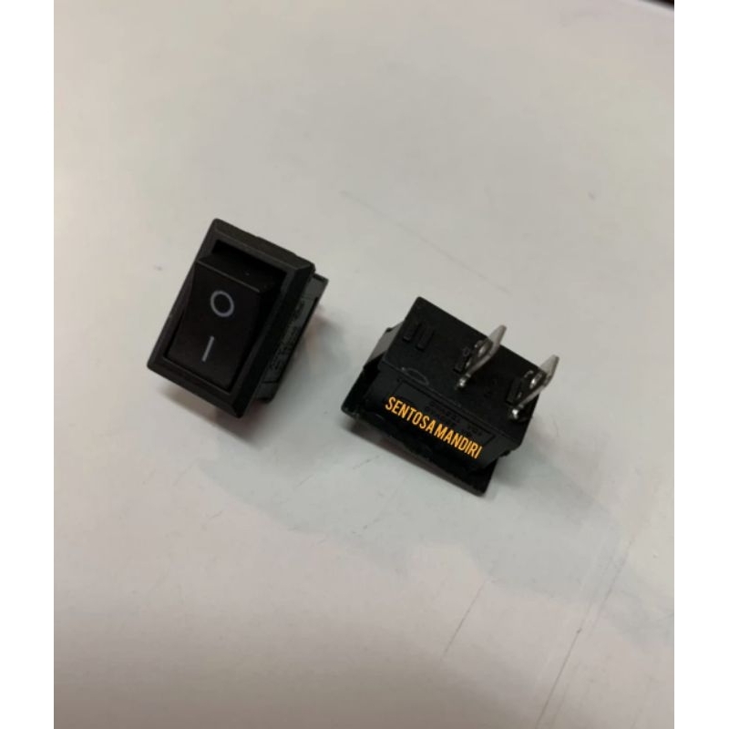 Jual Rocker Switch Saklar On Off 2P 2 Pin 2 P Segi Hitam ( Switch ...