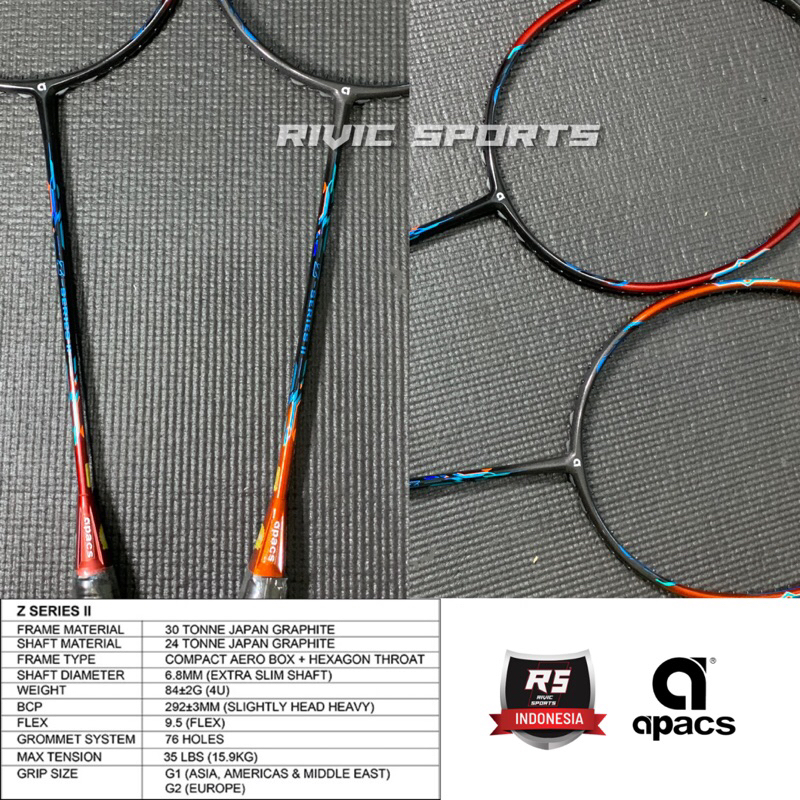 Jual Raket Apacs Z-SERIES II ZIGGLER 35LBS Raket Badminton Original 100 ...