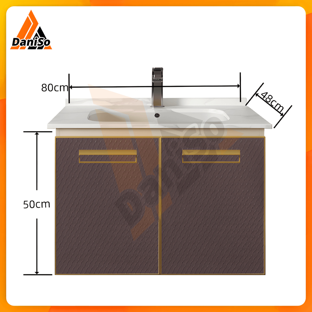 Jual 60CM 80CM Wastafel Kamar Mandi/Wastafel Keramik + Lemari Aluminium