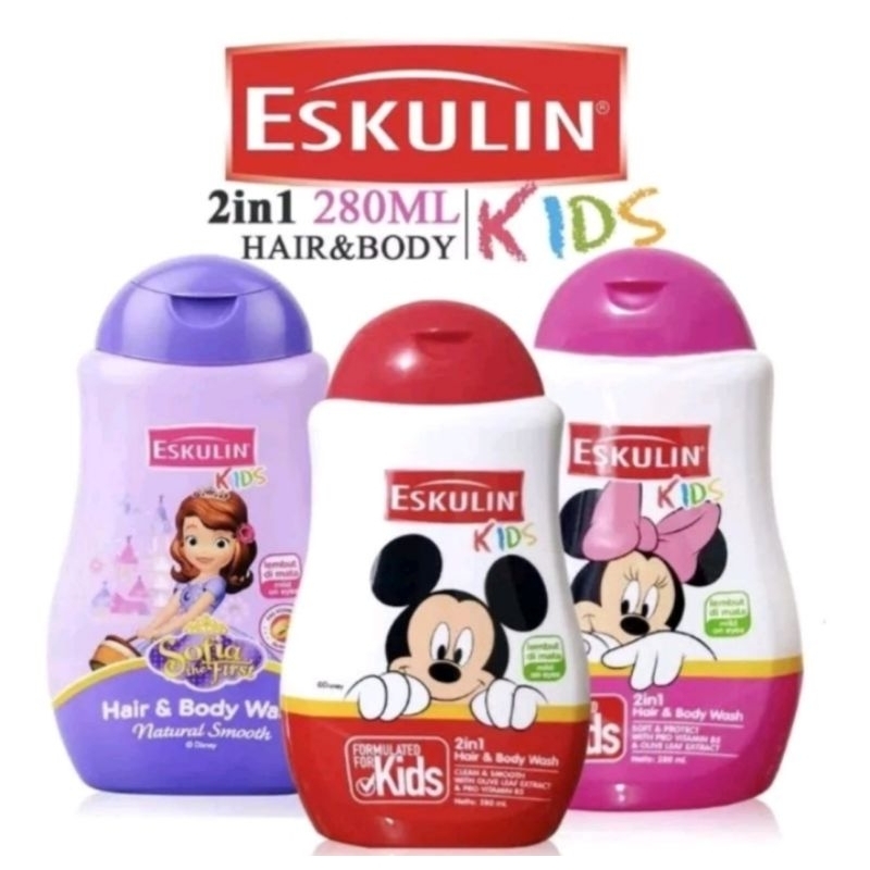 Jual ESKULIN KIDS Hair&Body Wash 280ml - Mickey/Sofia The First/B&B ...