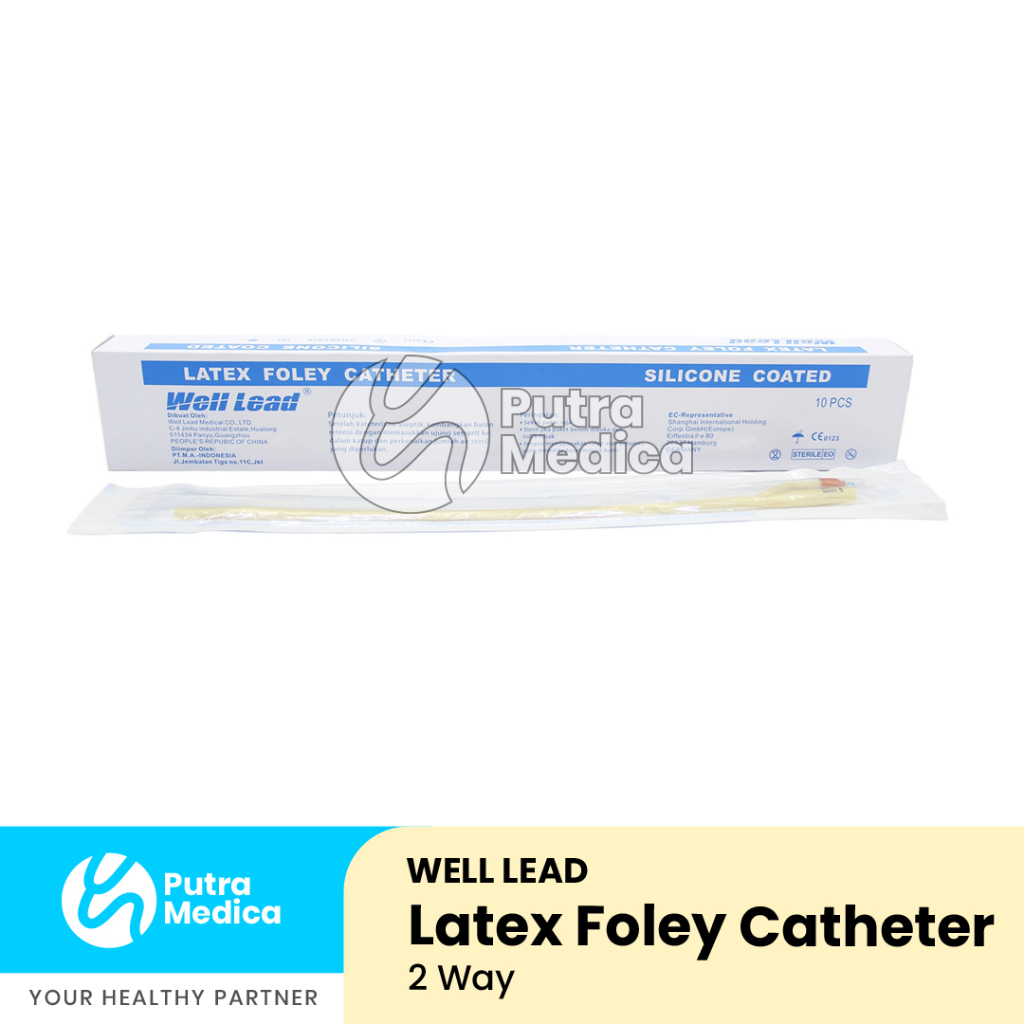 Jual Well Lead Folley Catheter Silicone Coated 2 Way - 1 Box / Foley ...