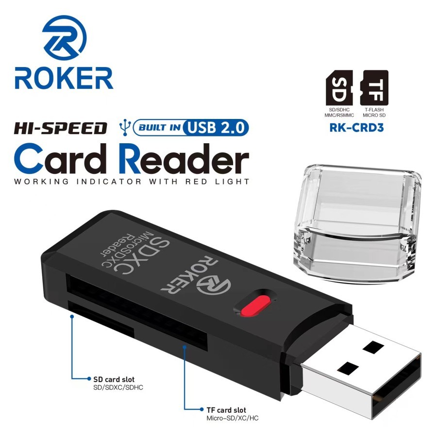 Jual CARIDER ROKER 2IN1 RK-CRD3 HI-SPEED BUILT IN USB 2.0 - CRAD READER ...