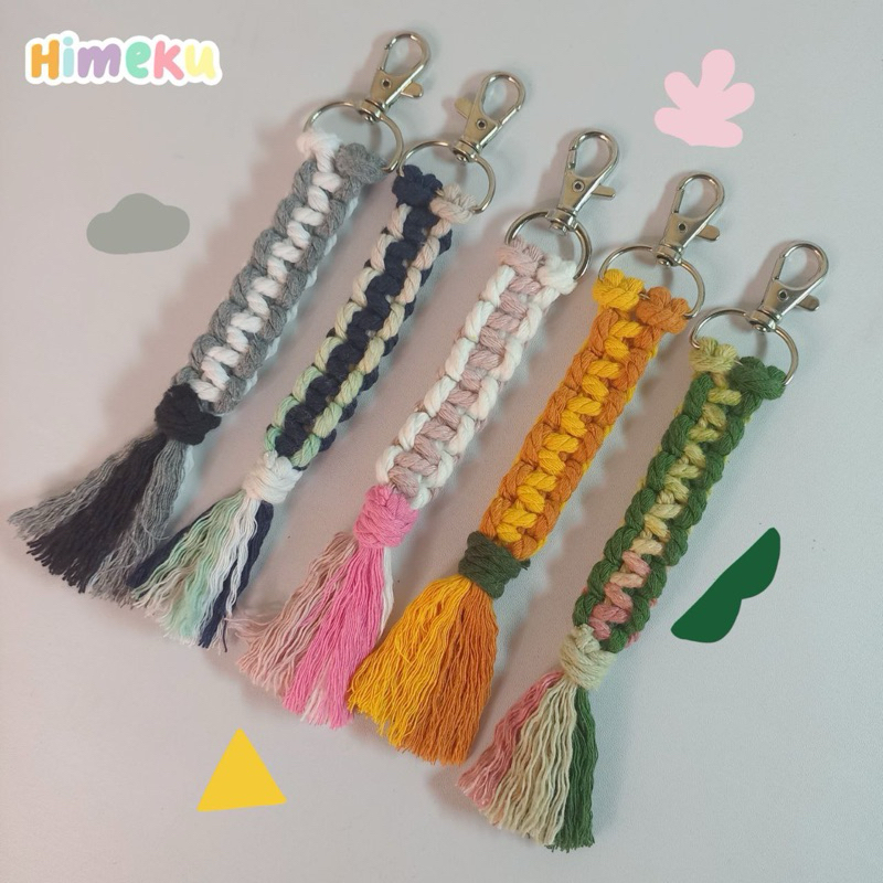 Jual Himeku Mermaid Macrame Keychain Gantungan Kunci Gantungan