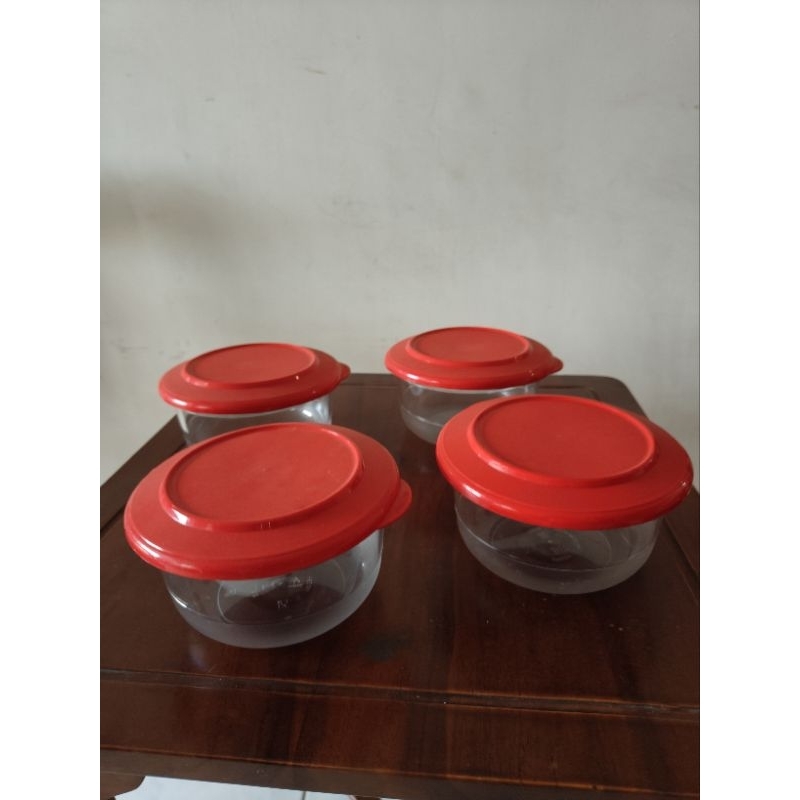 Tupperware SET (3) Aloha 3x 450 ml rot Schüssel Servieren