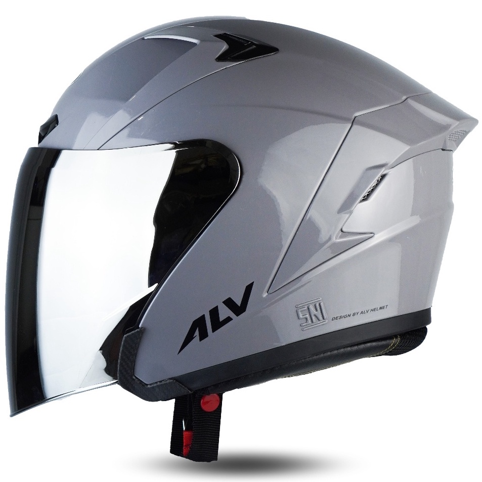 Jual Ivu Helm Alv Ultron Original Black Dof Kaca Clearsilver Helm Half