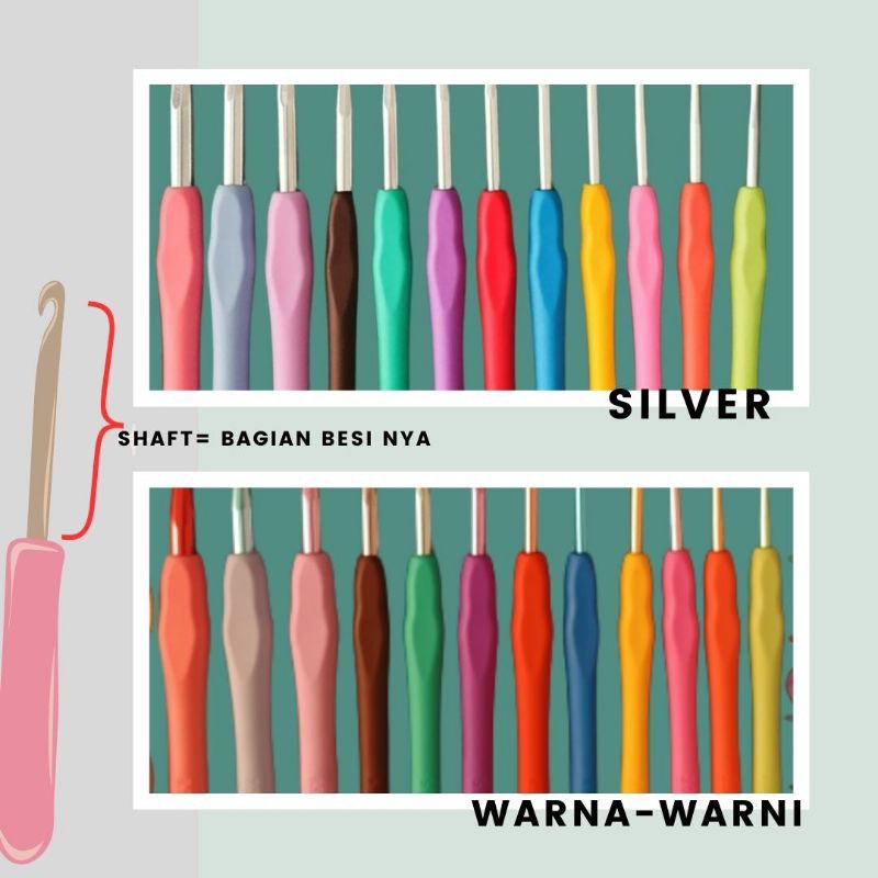 Jual [ KANINONG ] Set Hakpen Jarum Rajut Rajut Warna Warni Gagang ...