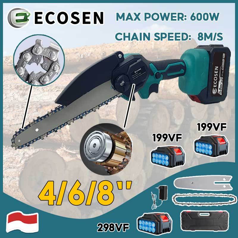 Jual Ecosen Mini Chainsaw Inch Cordless Chainsaw Gergaji Listrik Rantai Elektrik Mini