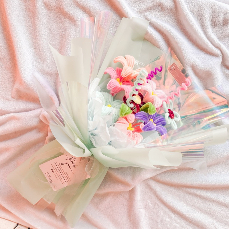 Jual Xtra Large Pipe Cleaner Flower Bouquet Buket Bunga Pipa Bulu ...